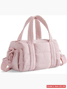 Mini Crossbody Gym Bag with Detachable Strap, 5L Quilted Shoulder Handbag